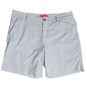 Lilly Pulitzer White Bermuda Cotton Shorts Sz 10 Womens